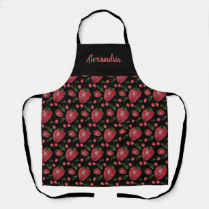 Erdbeeren Aquarell Handgemalt Schürze
