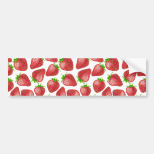 Erdbeeren-Aquarellmuster Autoaufkleber