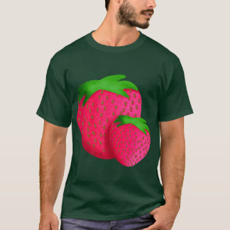 Erdbeeren Art Frucht Küche Retro 50er Strawber T-Shirt