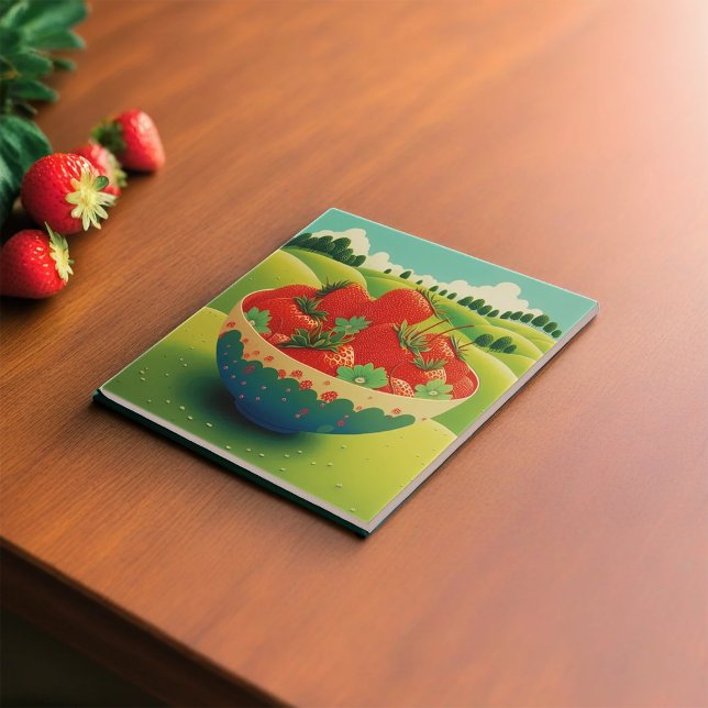 Erdbeeren auf einer Wiese Fliese (Von Creator hochgeladen)