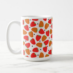 Erdbeeren auf weiß kaffeetasse