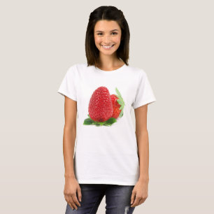 Erdbeeren auf weiß T-Shirt