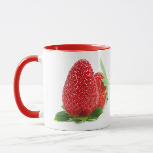 Erdbeeren auf weiß tasse (Links)