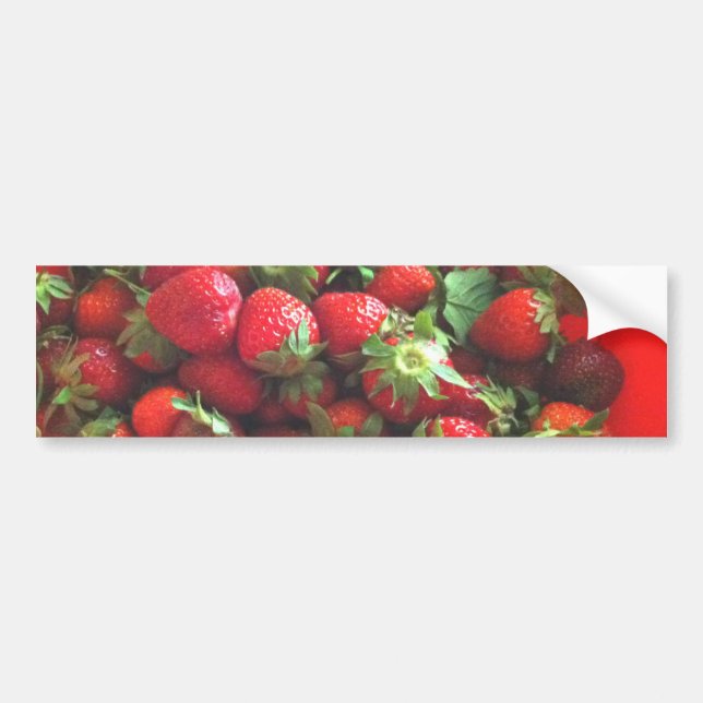 Erdbeeren Autoaufkleber (Vorne)