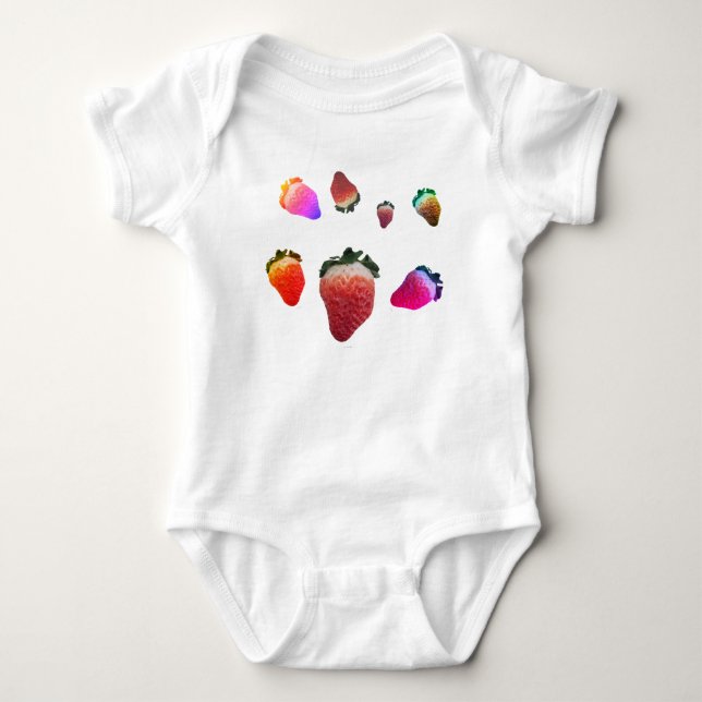 Erdbeeren-Baby Baby Strampler (Vorderseite)