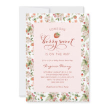 Erdbeeren Baby Dusche Einladung