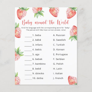 Erdbeeren - Baby rund um das Weltspiel