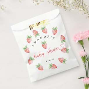 Erdbeeren - Babydusche Geschenktütchen
