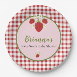 Erdbeeren Babydusche Teller