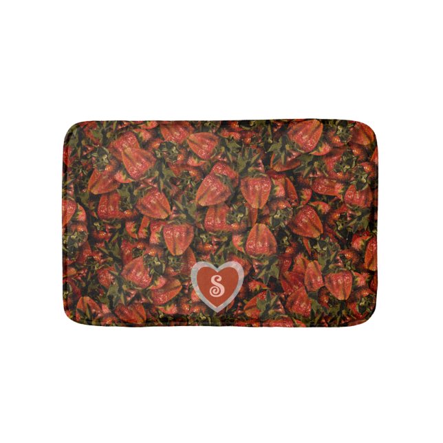 Erdbeeren Bath Mat Badematte (Vorderseite)