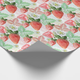 Erdbeeren, Beeren, Rot, frisch, reif, süß, Nahrung Geschenkpapier