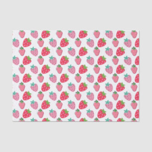 Erdbeeren Berry Pattern - Rosa Rot Seidenpapier