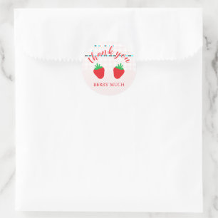 Erdbeeren Berry Sweet Baby Shower Runder Aufkleber