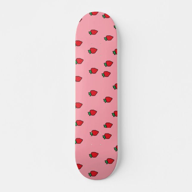 Erdbeeren - besonders angefertigt skateboard (Vorne)