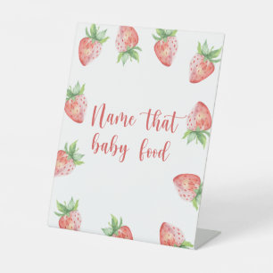 Erdbeeren - Bezeichnung für Babynahrung Sockelschild