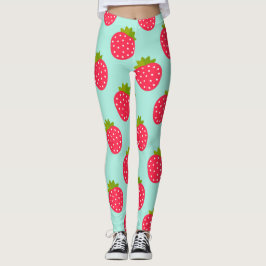Erdbeeren-blaue Muster Leggings