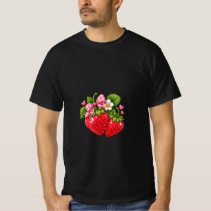 Erdbeeren-Blumen-T-Shirt T-Shirt