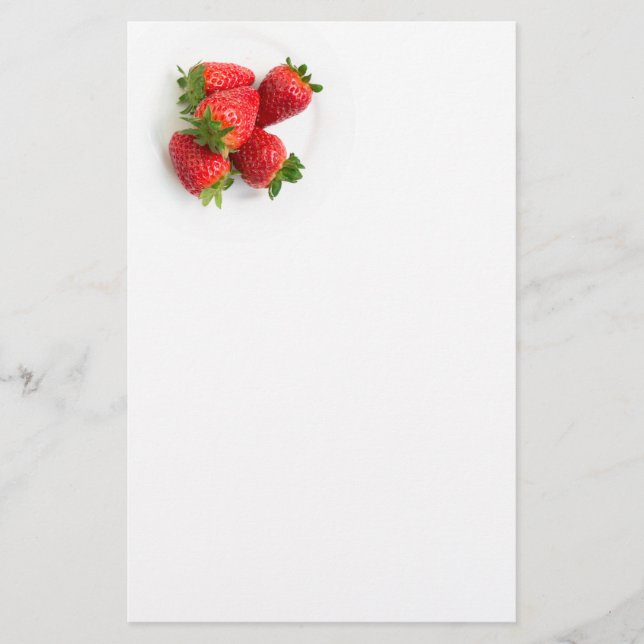 Erdbeeren Briefpapier (Vorderseite)