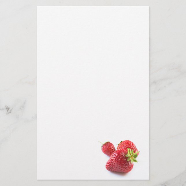 Erdbeeren Briefpapier (Vorderseite)
