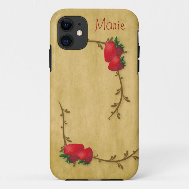 Erdbeeren Case-Mate iPhone Hülle (Rückseite)
