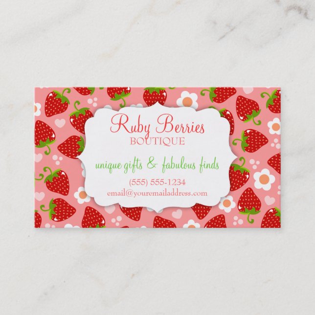 Erdbeeren-Coupon Rabattkarte (Vorderseite)