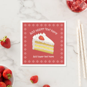 Erdbeeren & Creme Layer Cake - eigener Anlass / Na Serviette