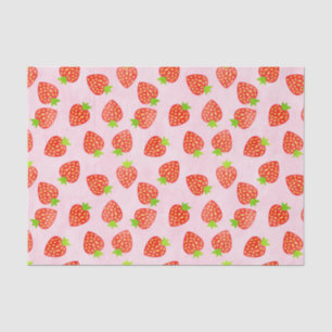 Erdbeeren Creme Muster Hübsch rosa Rot Seidenpapier
