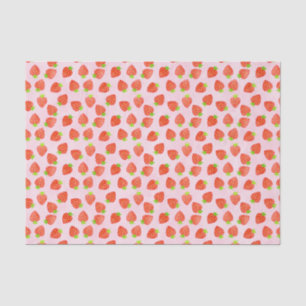 Erdbeeren Creme Muster Hübsch rosa Rote Früchte Seidenpapier