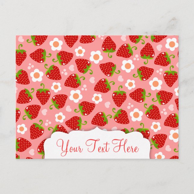 Erdbeeren Custom Postcard Postkarte (Vorderseite)