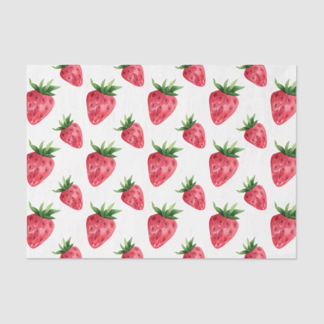 Erdbeeren (Design 50 Red Series) Seidenpapier (Vorderseite)