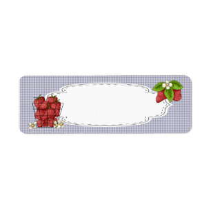 Erdbeeren, die Aufkleber einmachen