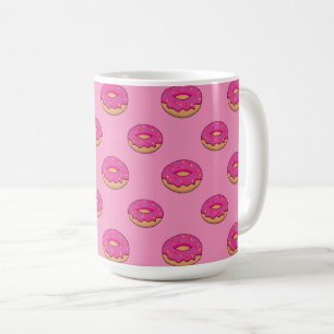 Erdbeeren Donut mit Sprinklen-Cartoon Kaffeetasse