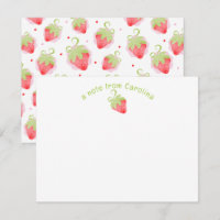 Erdbeeren & Dots Niedliche Girly Note Card
