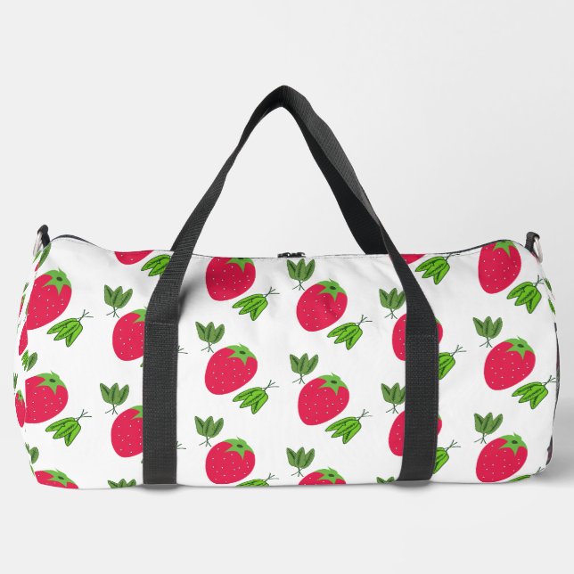 Erdbeeren Erdbeer Frucht Muster Frucht rot st Duffle Bag (Vorderseite)
