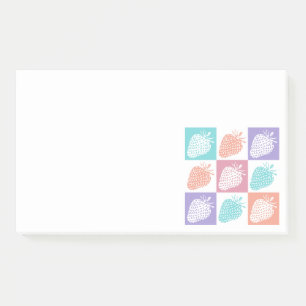 Erdbeeren Farbige Sommer Post-it Klebezettel