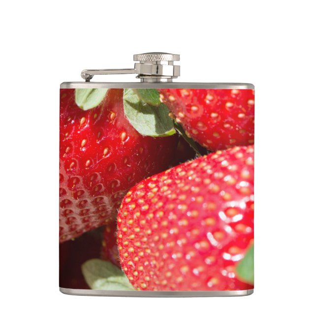 Erdbeeren Flachmann (Vorderseite)