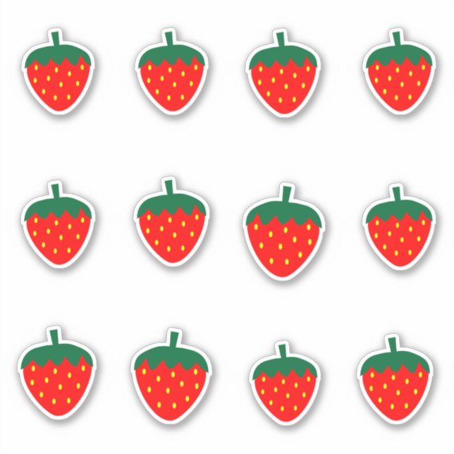 Erdbeeren Früchte Berries Landwirtschaft Sommer Aufkleber (Vorderseite)