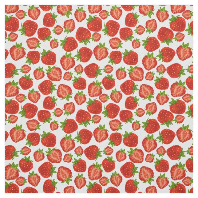 Erdbeeren Fun Sommer Erdbeerfabrik Stoff (Muster)