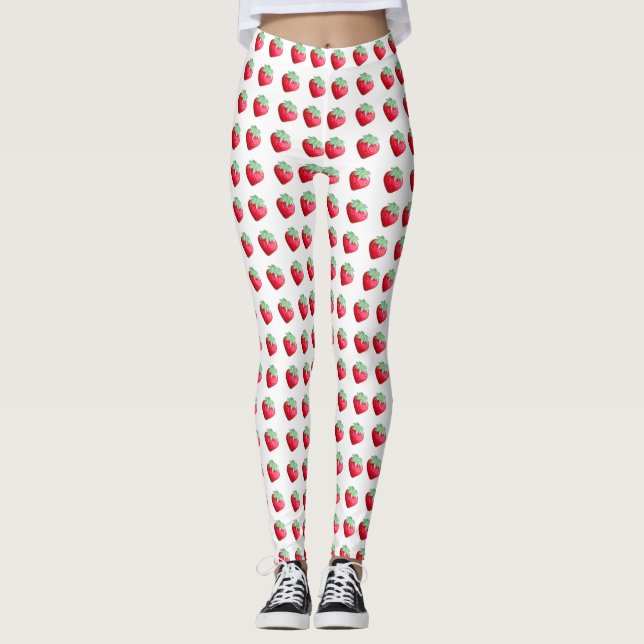 Erdbeeren Galore Leggings (Vorderseite)