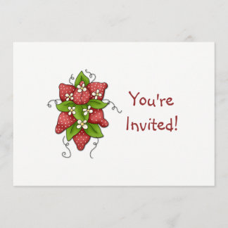 Erdbeeren Geburtstagspartei Einladung