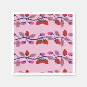 Erdbeeren Geburtstagsparty Serviette