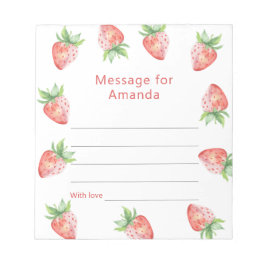 Erdbeeren Geburtstagszeitkapsel Notizblock