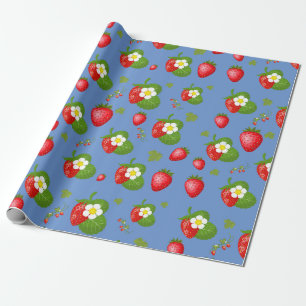 Erdbeeren Geschenkpapier