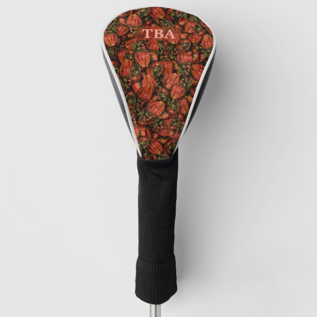 Erdbeeren Golf Head Cover Golf Headcover (Vorderseite)