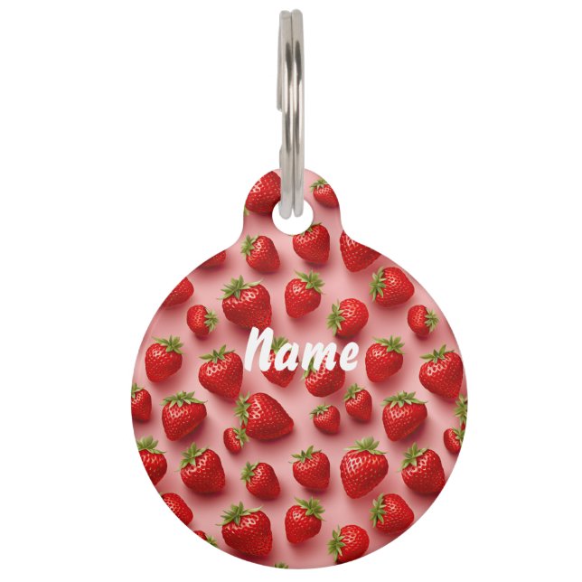 Erdbeeren Haustiermarke (Vorderseite)
