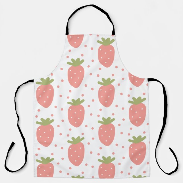 Erdbeeren-Hintergrund für Früchte Schürze (Vorderseite)