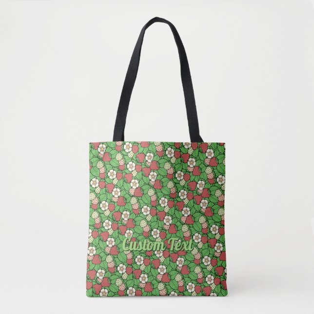 Erdbeeren-Hintergrund Muster Tote Tasche (Vorderseite)