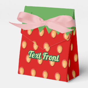 Erdbeeren-Hintergrund-Muster-Vorzugbox Geschenkschachtel