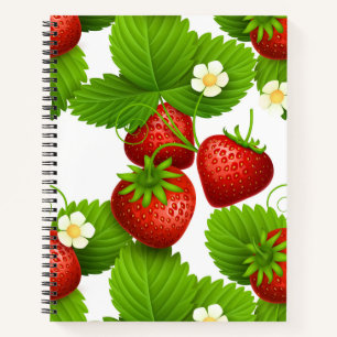 Erdbeeren im Garten Notizbuch