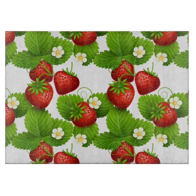 Erdbeeren im Weinbau Schneidebrett (Vorderseite)